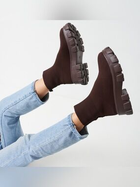 Chunky Ankle Sock Boots